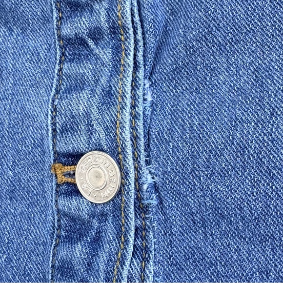 PacSun Denim Button Front Mini Dress Sweetheart Neckline Size Small - Picture 6 of 8